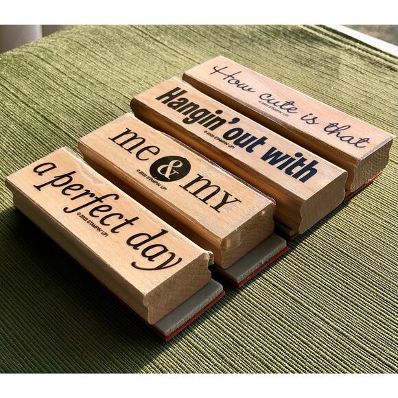 Stampin’ Up Me & My, A Perfect Day, Hangin' Out With, How Cute Wooden Stamps - Picture 2 of 6
